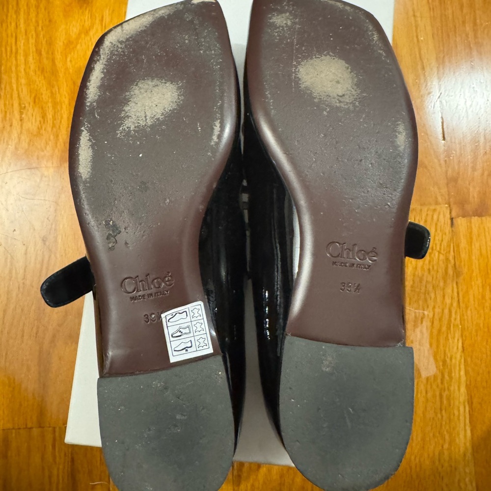 Black Chloe Polly Patent Mary Jane Flats - Picture 3 of 3
